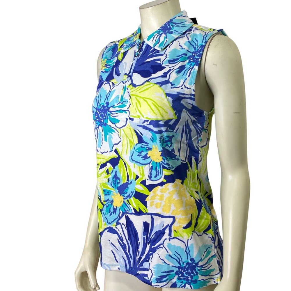 Rafaella $49 Women's Sleeveless Polo Shirt/top Md‎ NWT